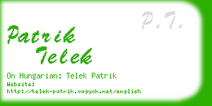 patrik telek business card